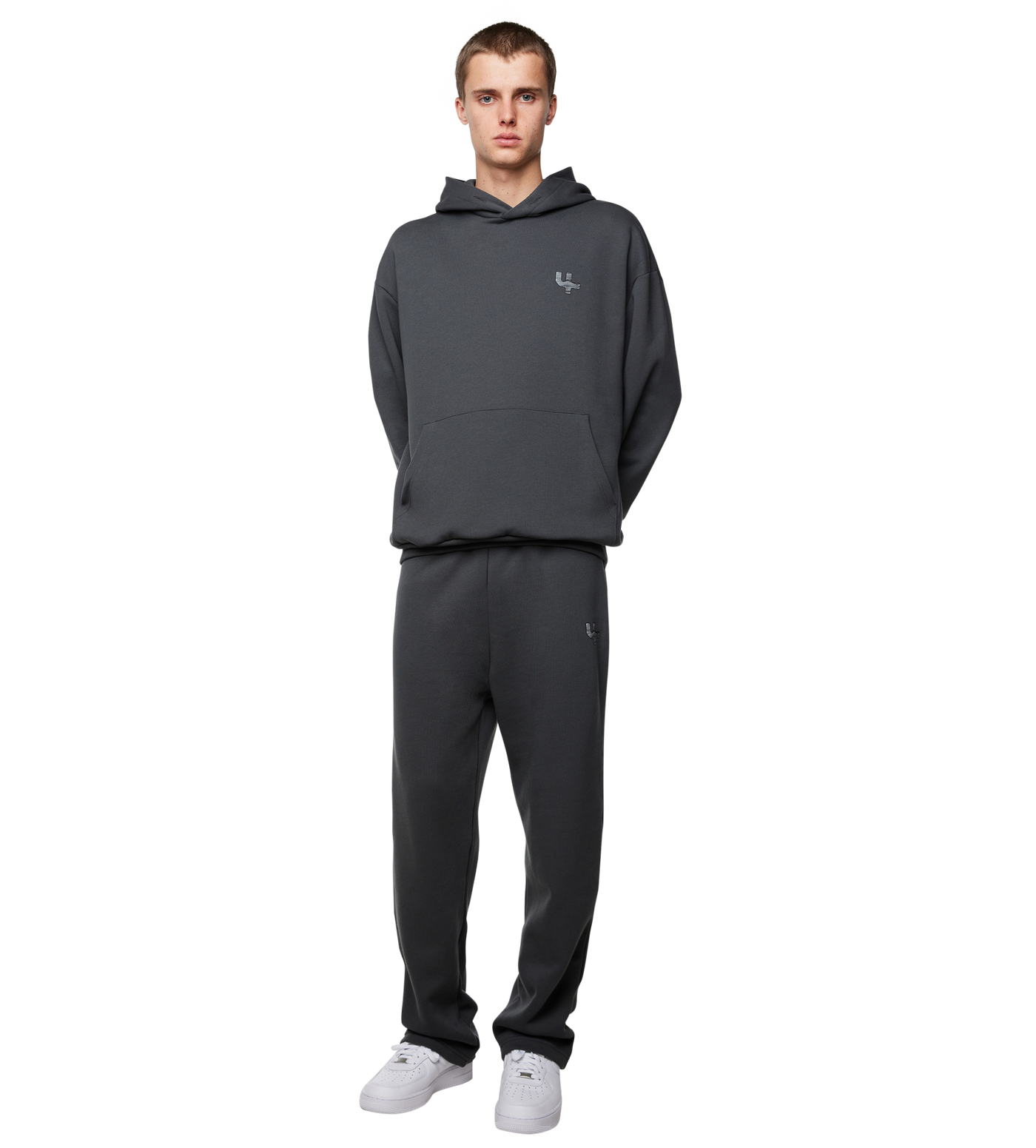 Outline Logo Hoodie Black Sand