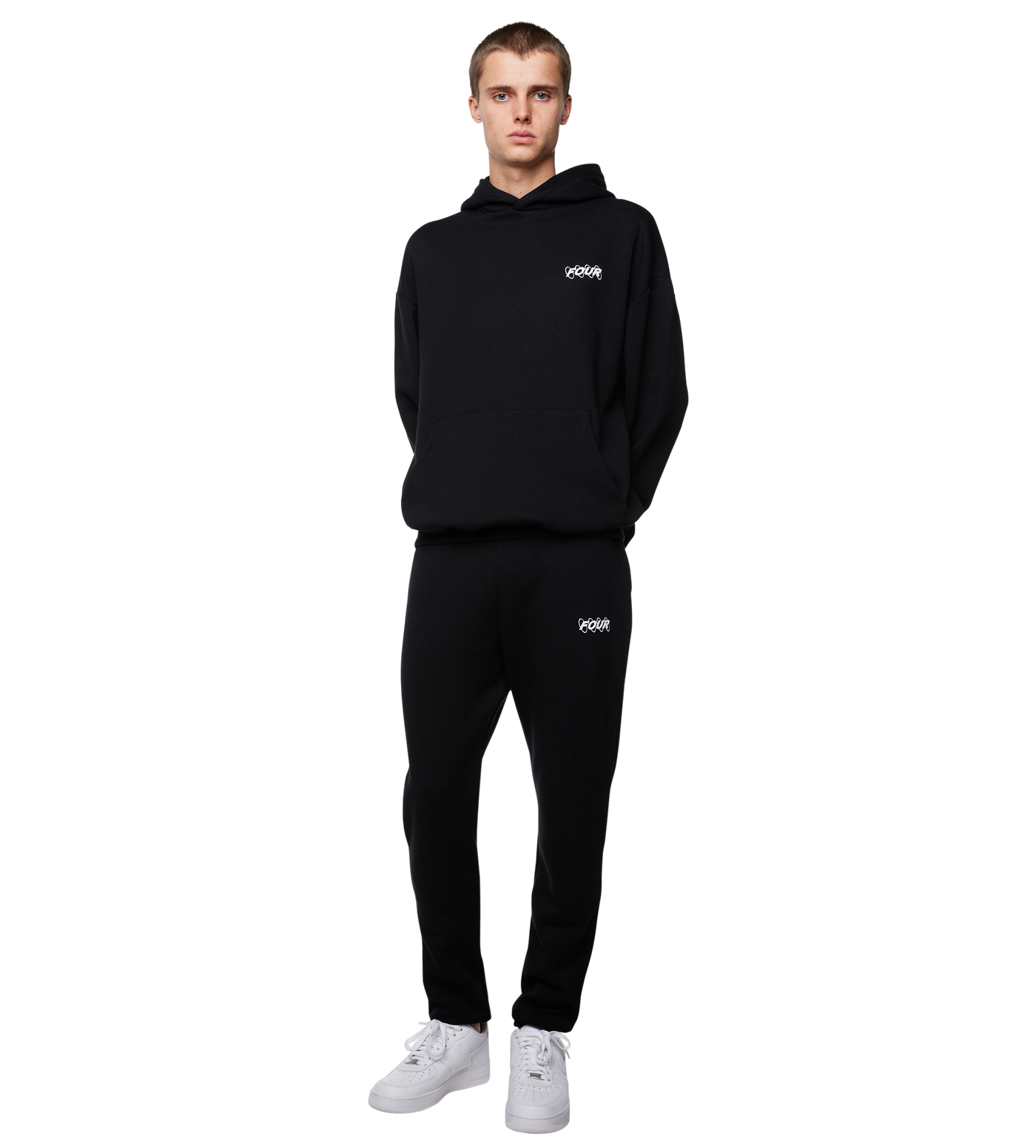 Circles Logo Hoodie Black