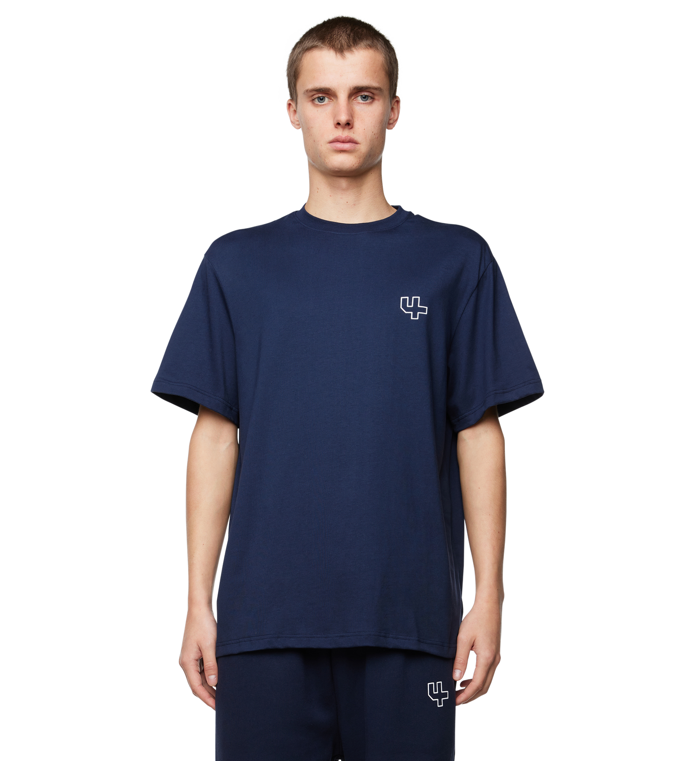 Outline Logo T-shirt Marine Blue