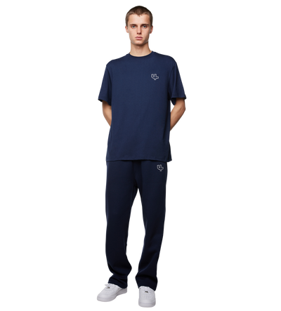 Outline Logo Straight Leg Pants Marine Blue
