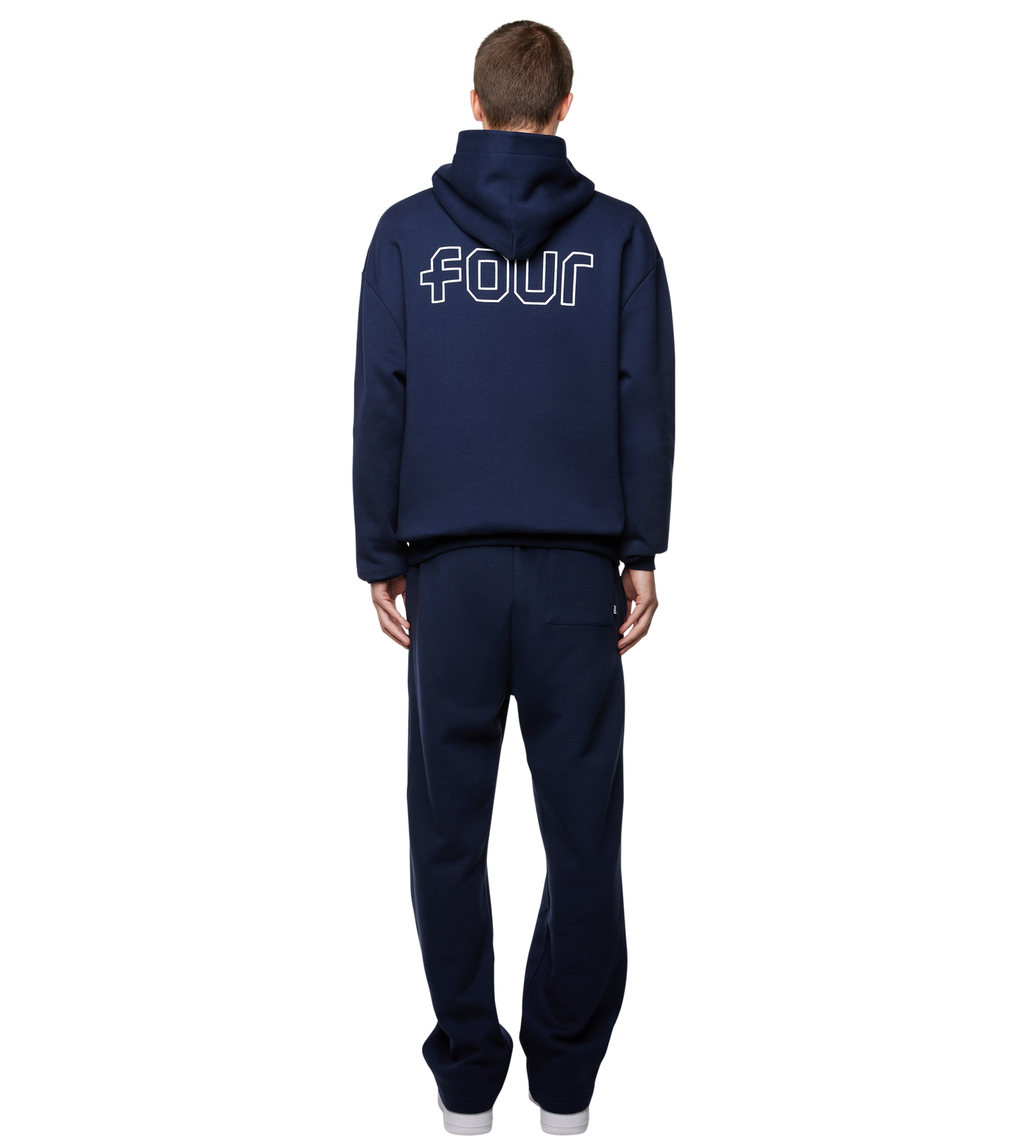 Outline Logo Hoodie Marine Blue