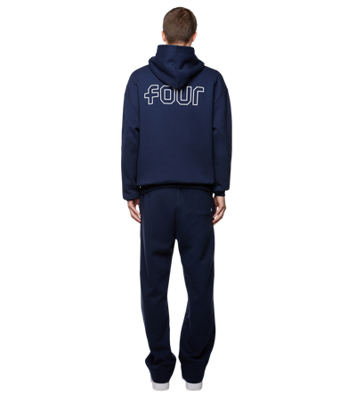 Outline Logo Hoodie Marine Blue