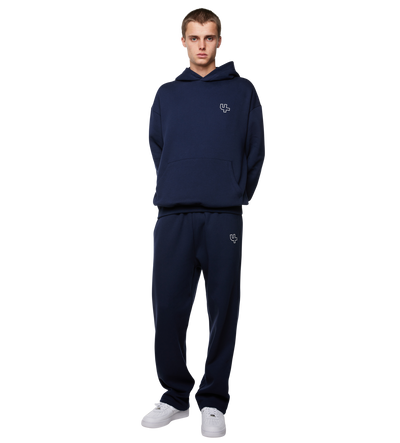 Outline Logo Hoodie Marine Blue