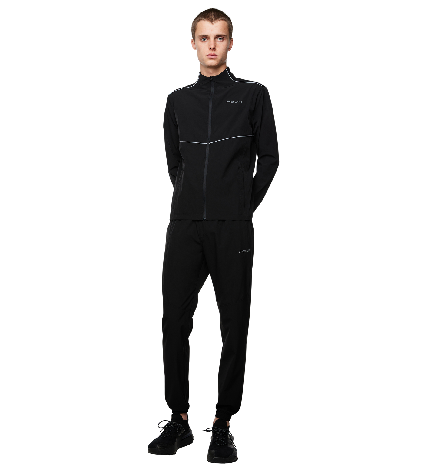 Sportswear Reflective Track Jacket Black