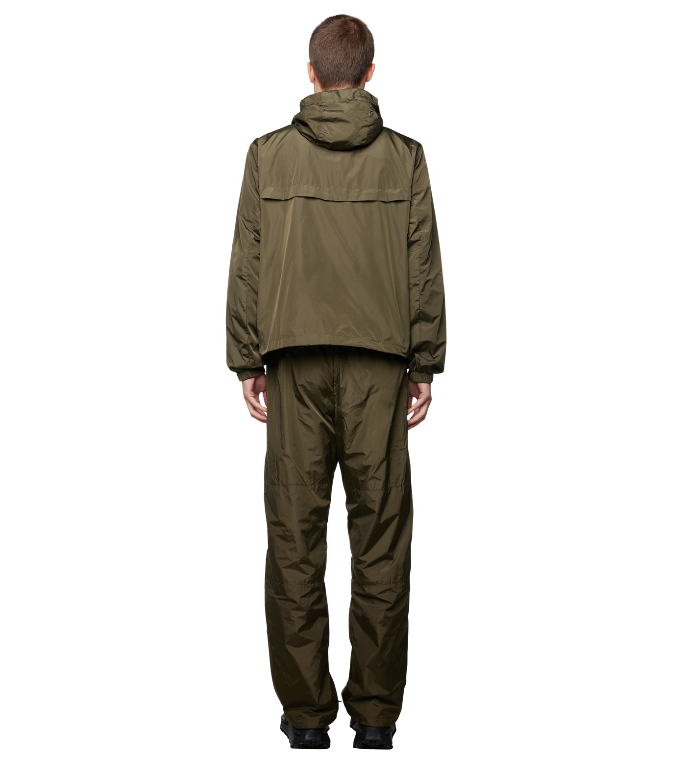 Sport Windbreaker Nylon Jacket Moss Green