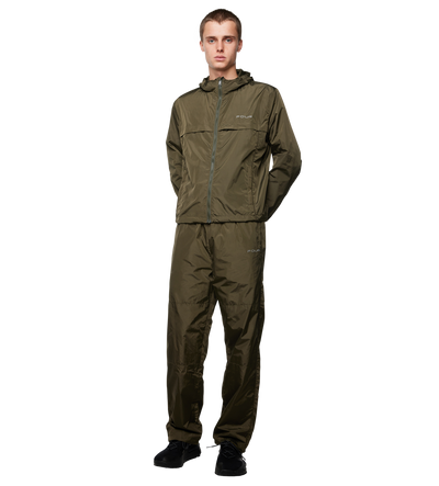 Sport Windbreaker Nylon Pants Moss Green