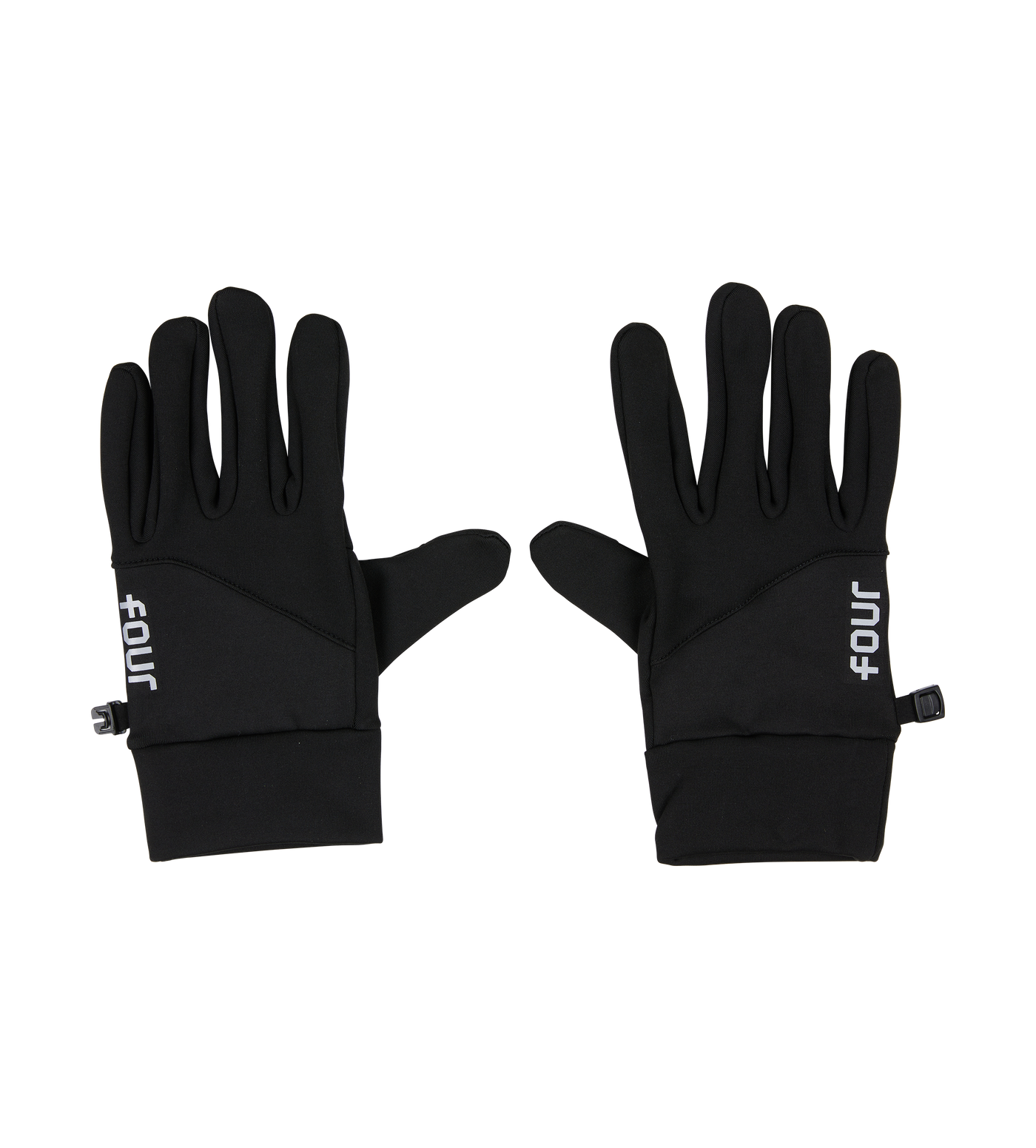 Logo Reflective Gloves Black