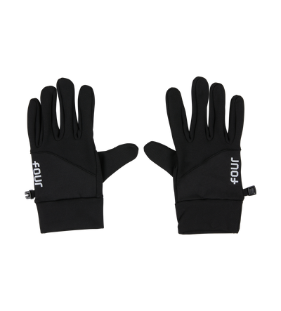 Logo Reflective Gloves Black
