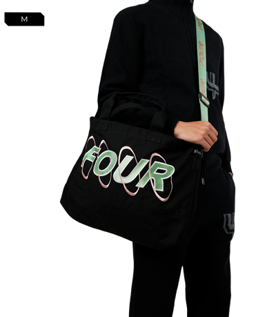 Circles Embroidery Shopper Matcha