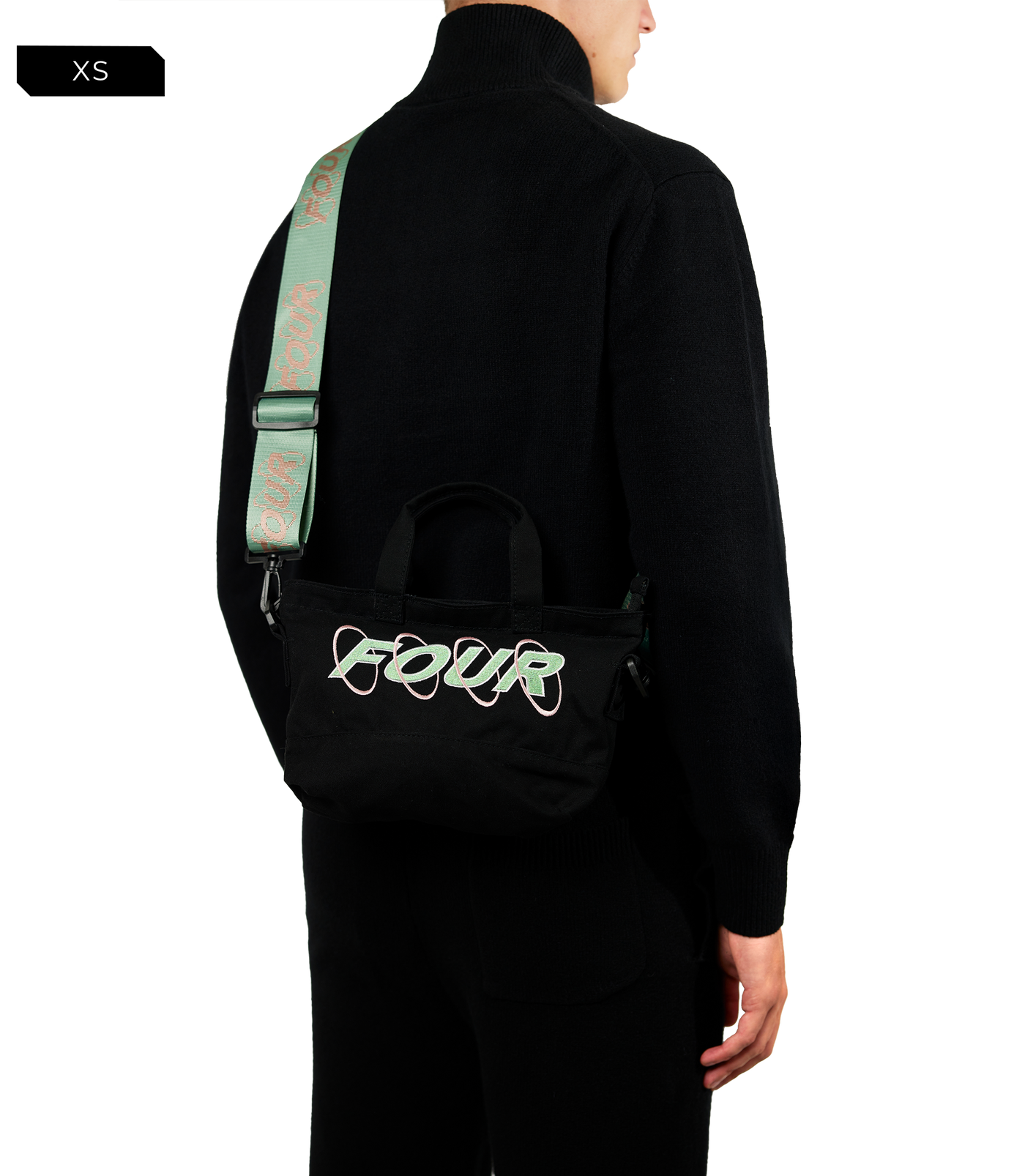 Circles Embroidery Shopper Matcha