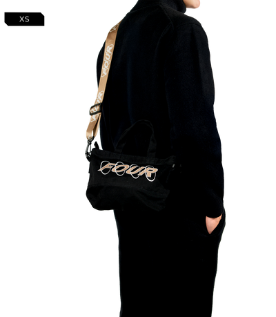 Circles Embroidery Shopper Cappuccino