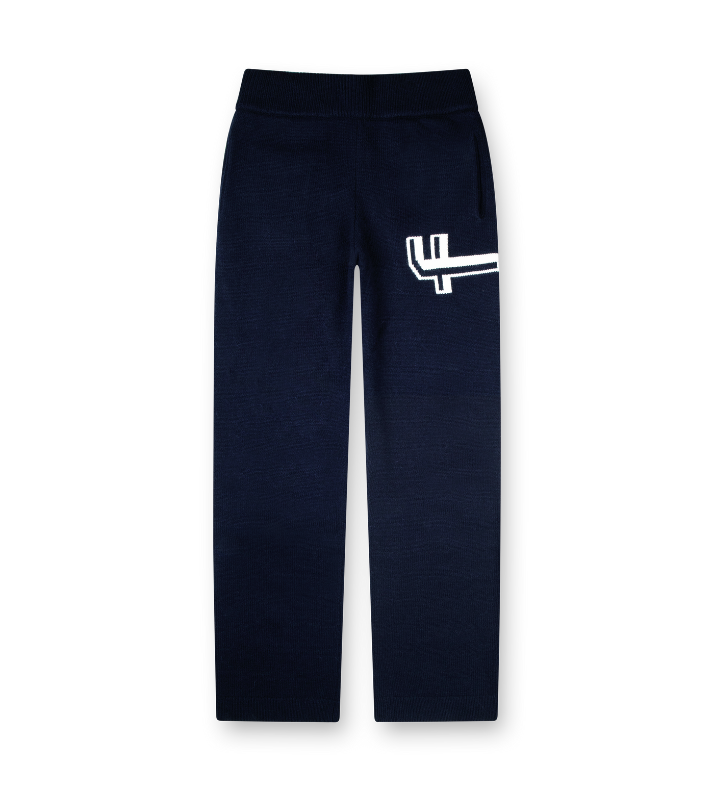 Knitted Pants Marine Blue/ White