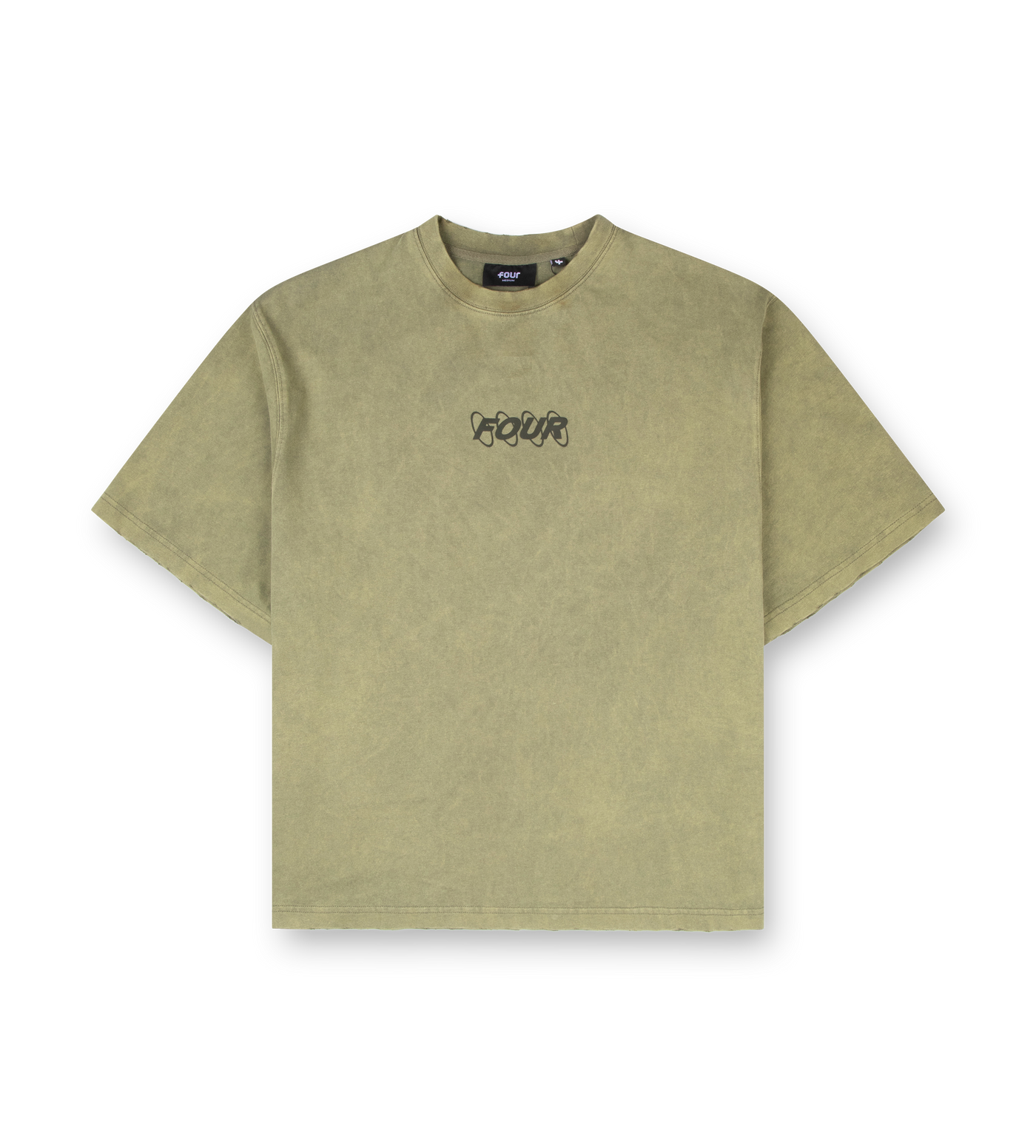 Circles Boxy T-Shirt Washed Moss Green