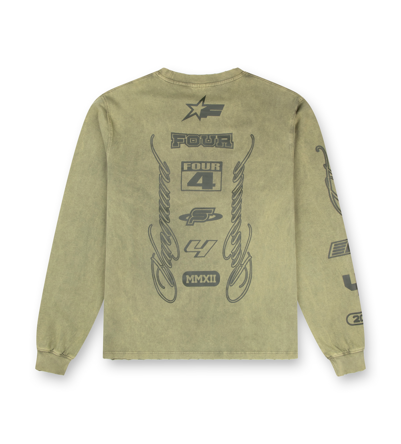 Race Comp Longsleeve T-Shirt Washed Moss Green