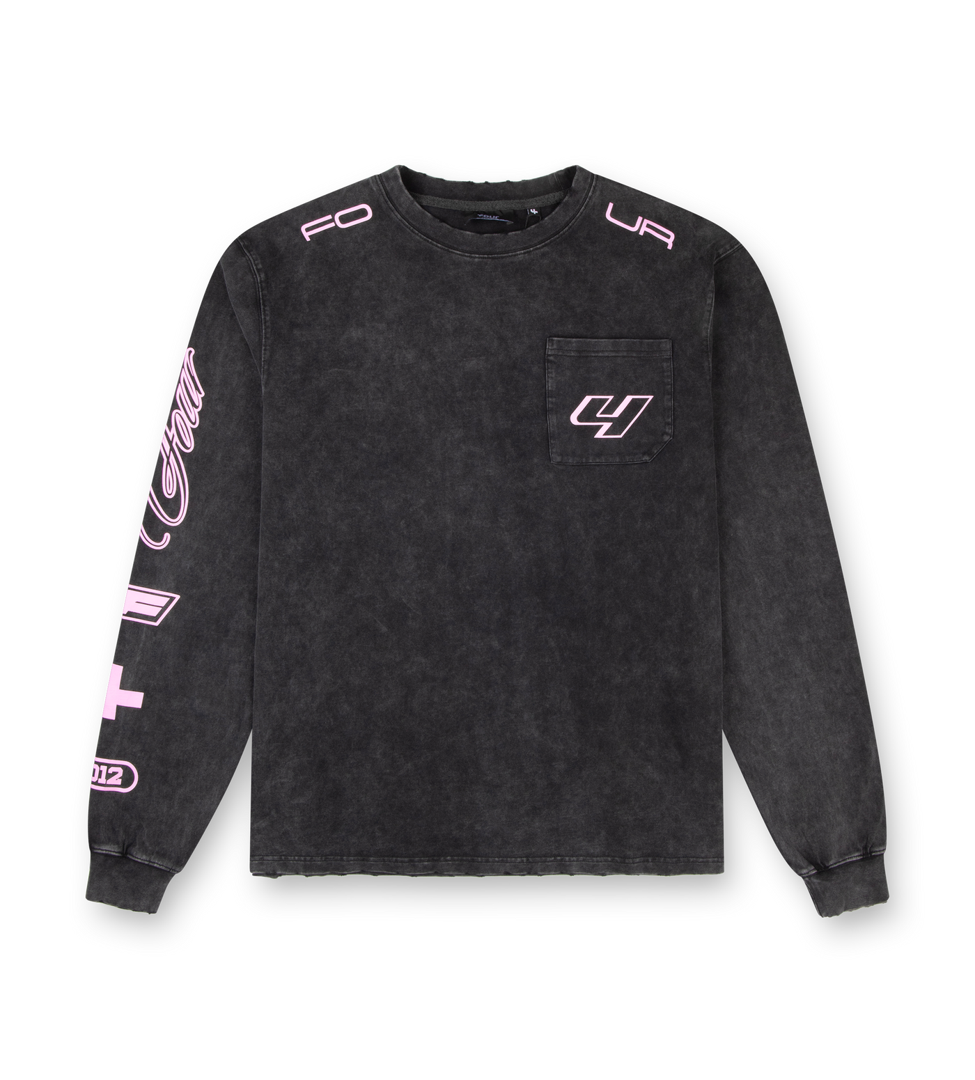 Race Comp Longsleeve T-Shirt Washed Black/ Pink