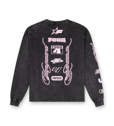Race Comp Longsleeve T-Shirt Washed Black/ Pink