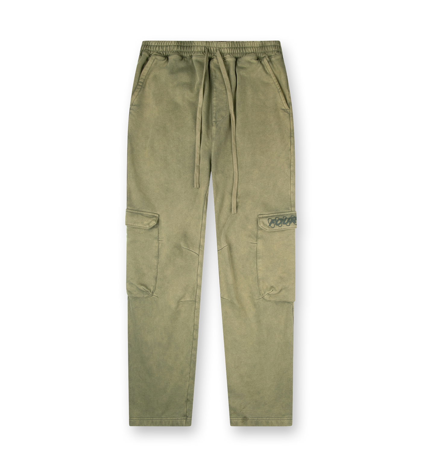 Circles Cargo Sweatpants Washed Moss Green