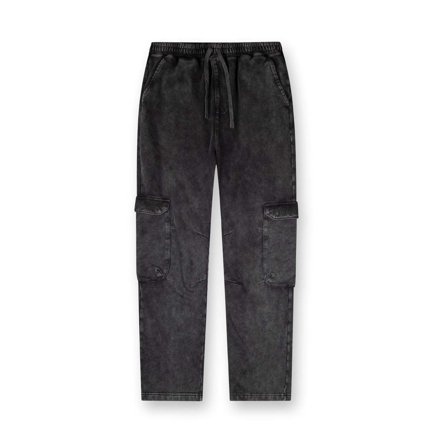 Circles Cargo Sweatpants Washed Black
