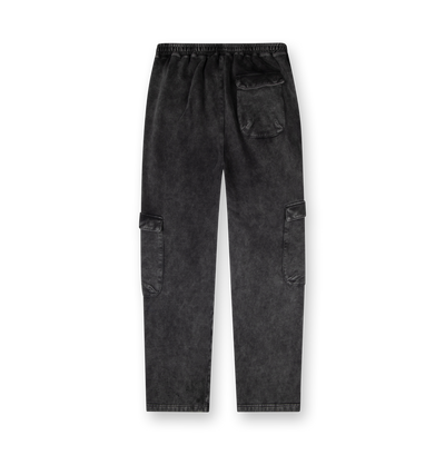 Circles Cargo Sweatpants Washed Black