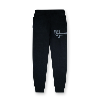 Knitted Pants Cuffed Black/ Dark Grey