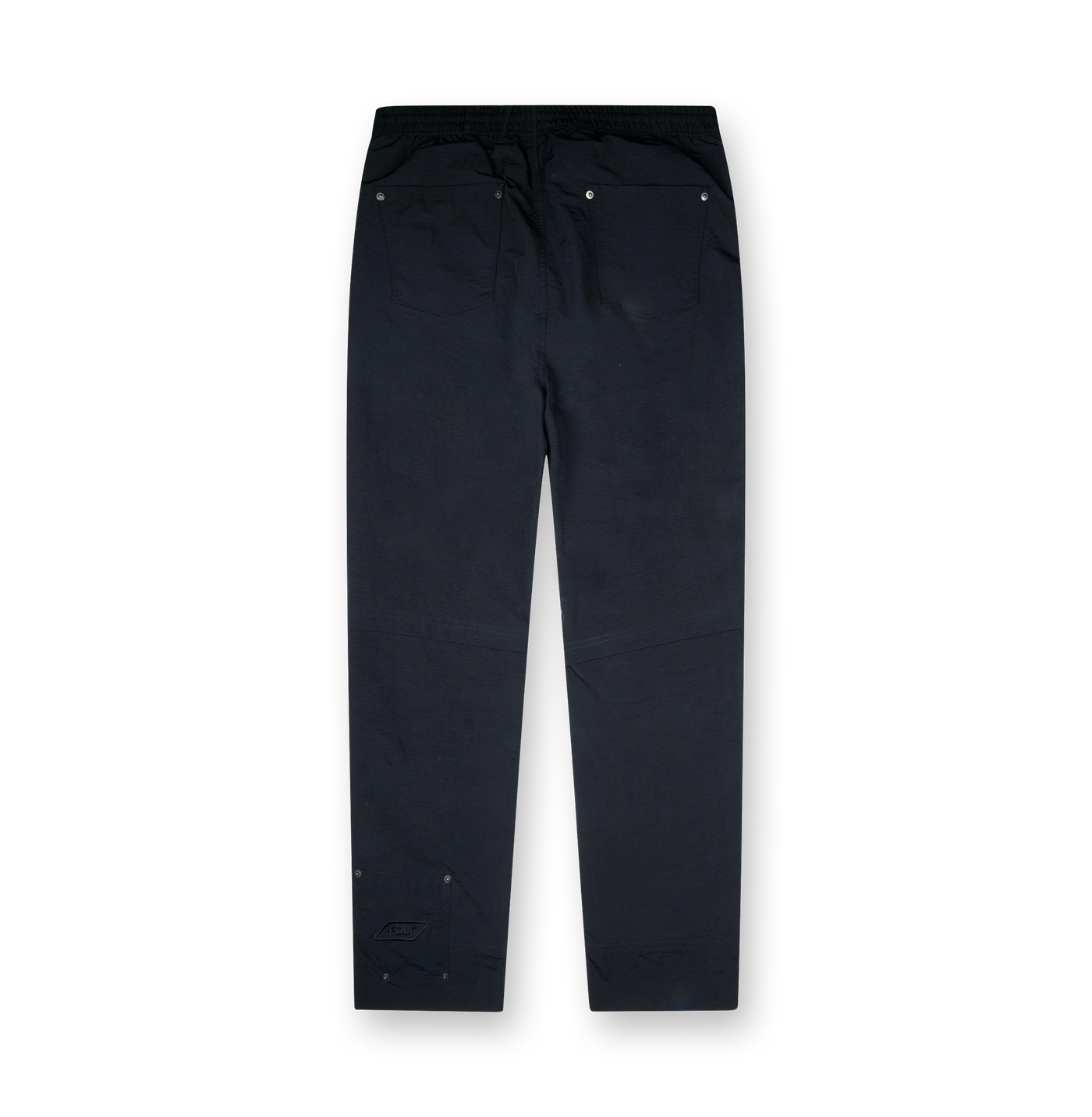 Square Logo Double Layered Pants Black