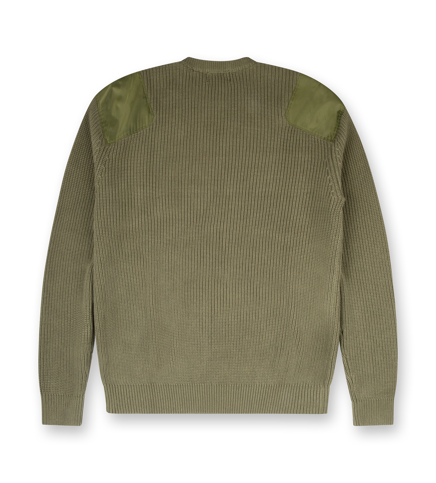 Logo Knitted Crewneck Nylon Moss Green