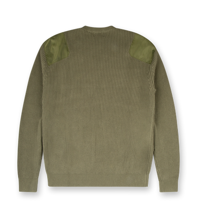 Logo Knitted Crewneck Nylon Moss Green
