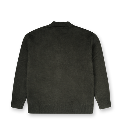 Knitted Crewneck Dark Green/ Black