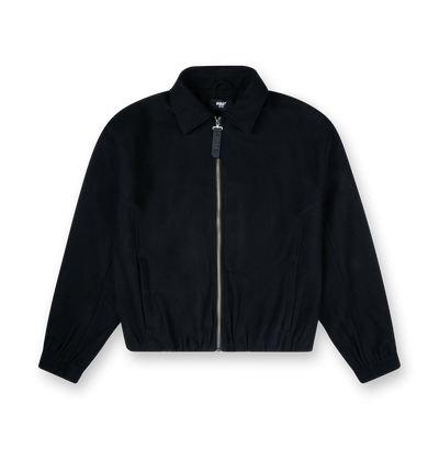 Logo Wool Square Jacket Black