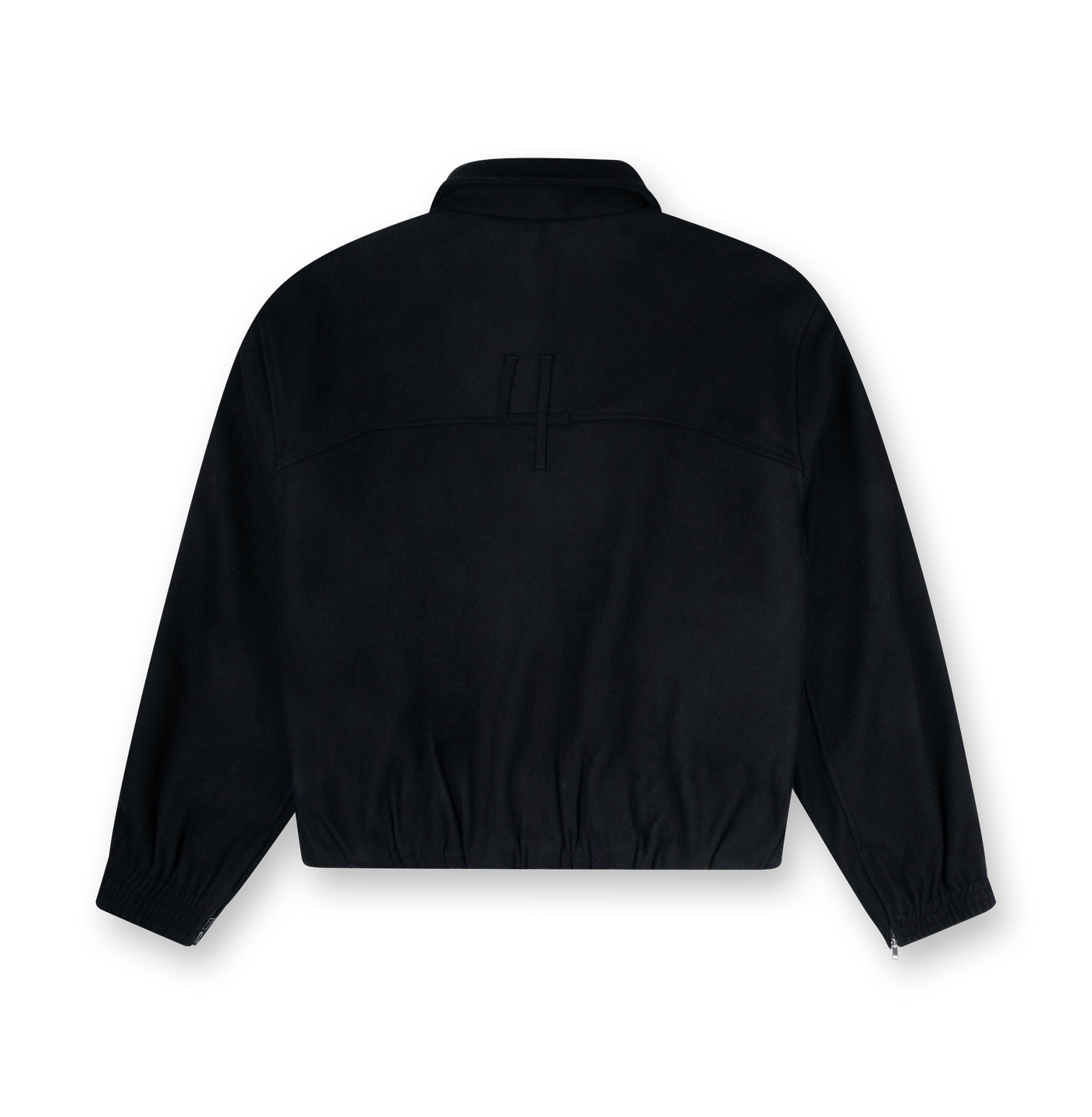 Logo Wool Square Jacket Black