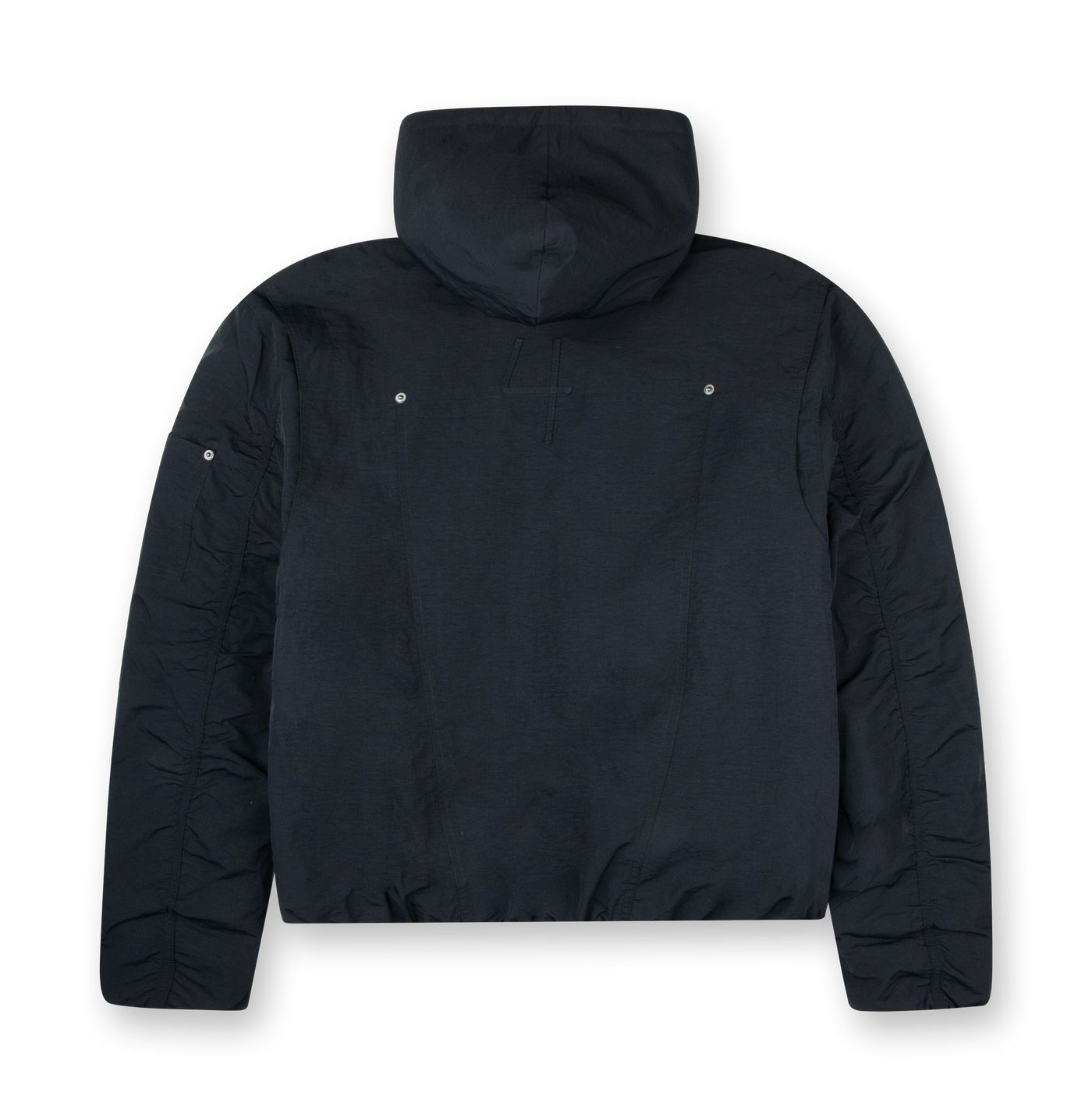 Square Logo Double Layered Jacket Black