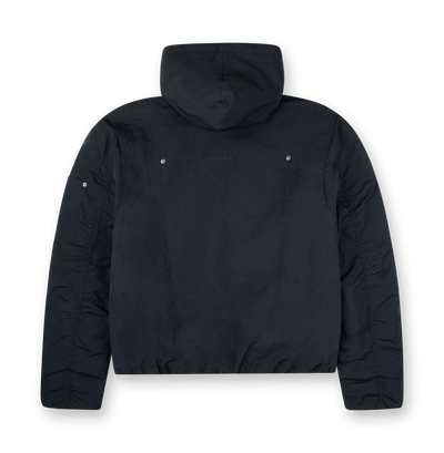 Square Logo Double Layered Jacket Black