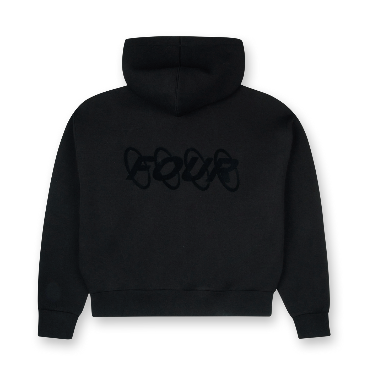 Circles Scuba Zip Up Hoodie Black