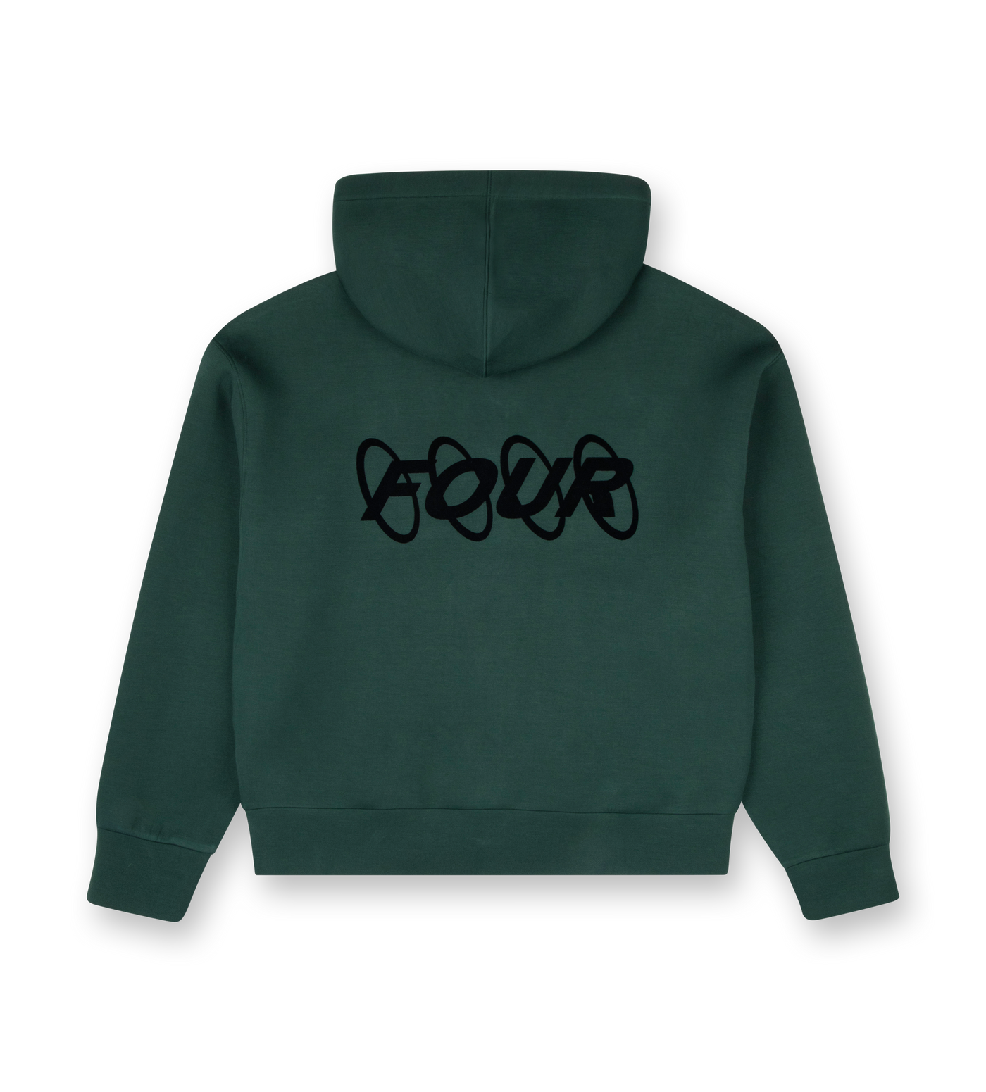 Circles Scuba Zip Up Hoodie Deep Forest