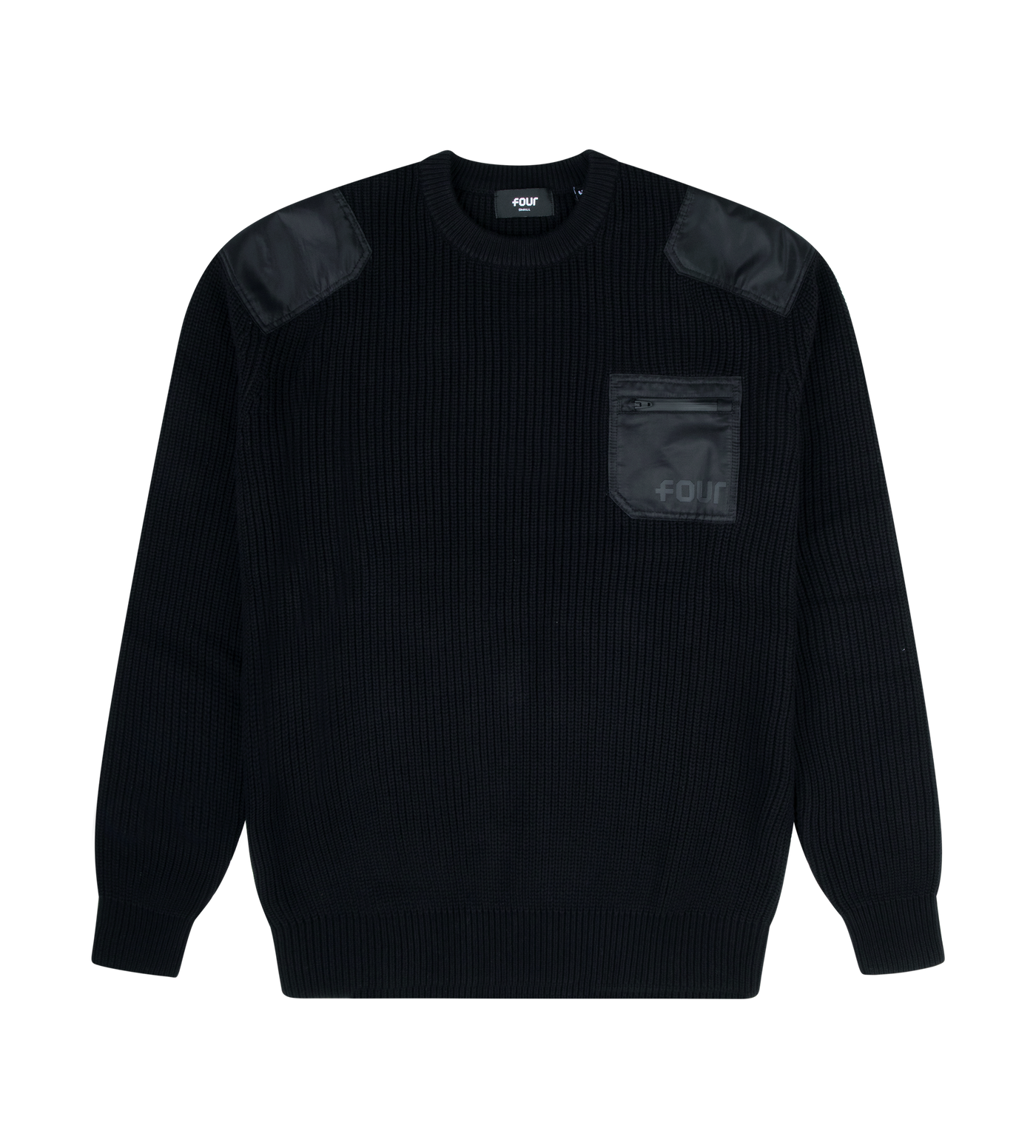 Logo Knitted Crewneck Nylon Black