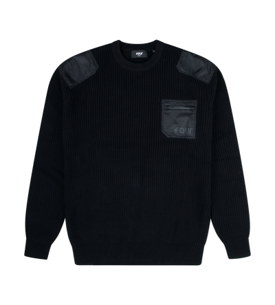 Logo Knitted Crewneck Nylon Black