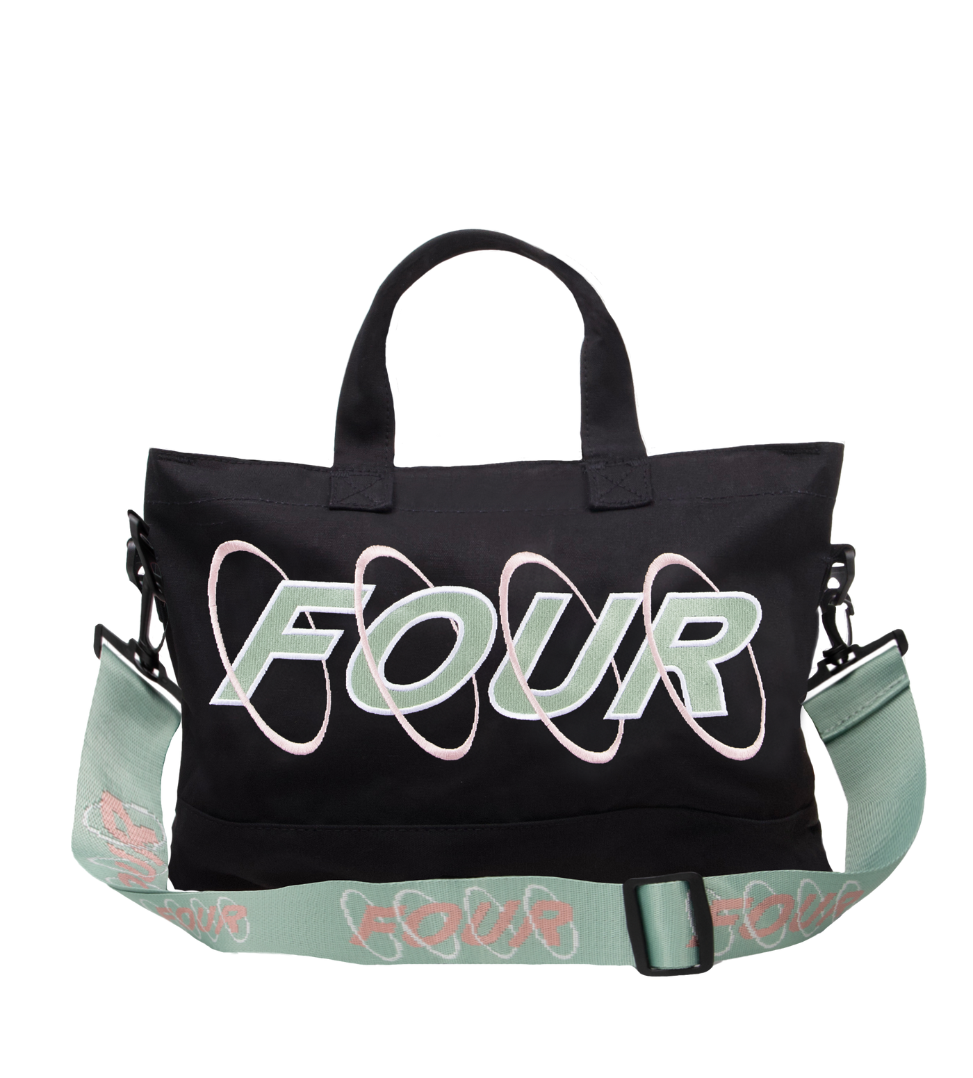 Circles Embroidery Shopper Matcha