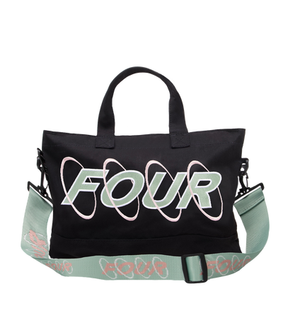 Circles Embroidery Shopper Matcha