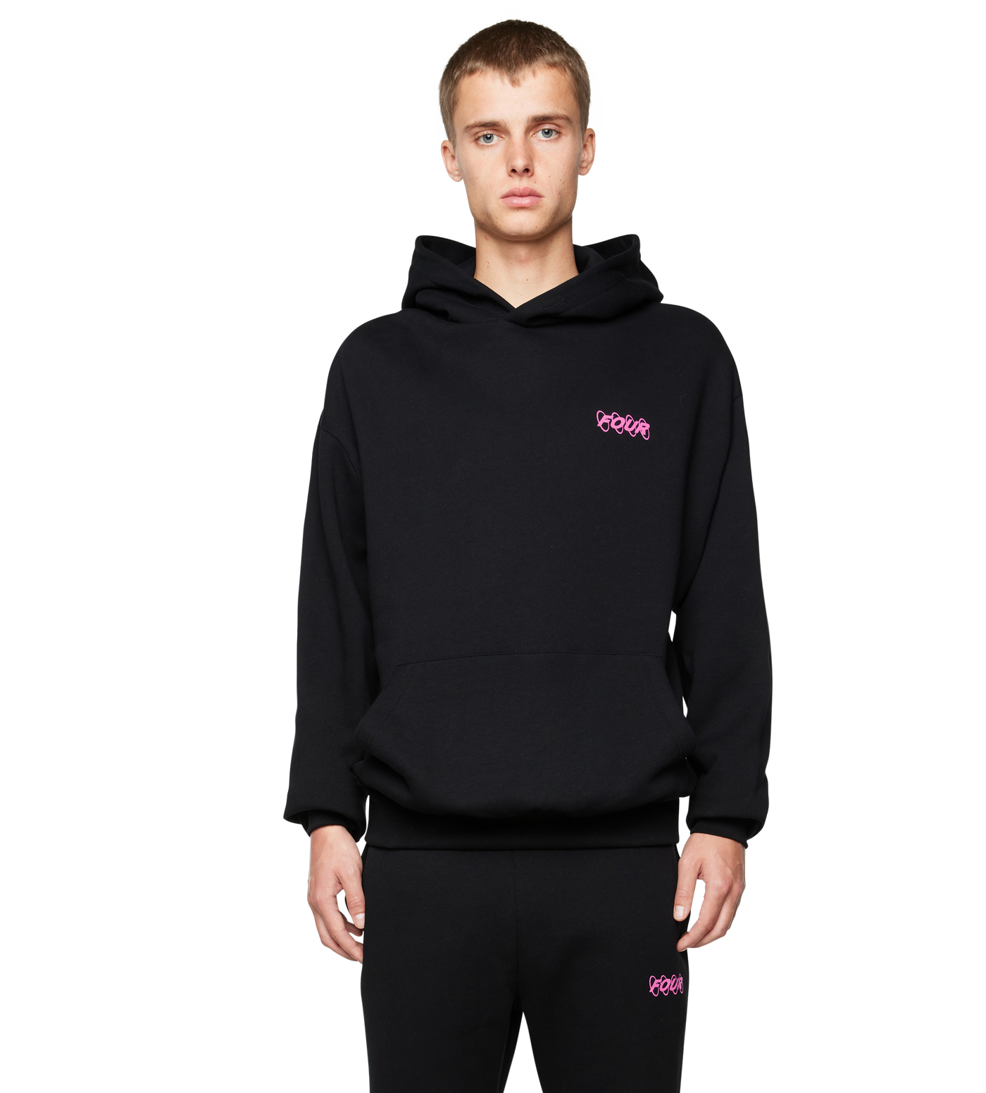 Circles Logo Hoodie Black/Pink