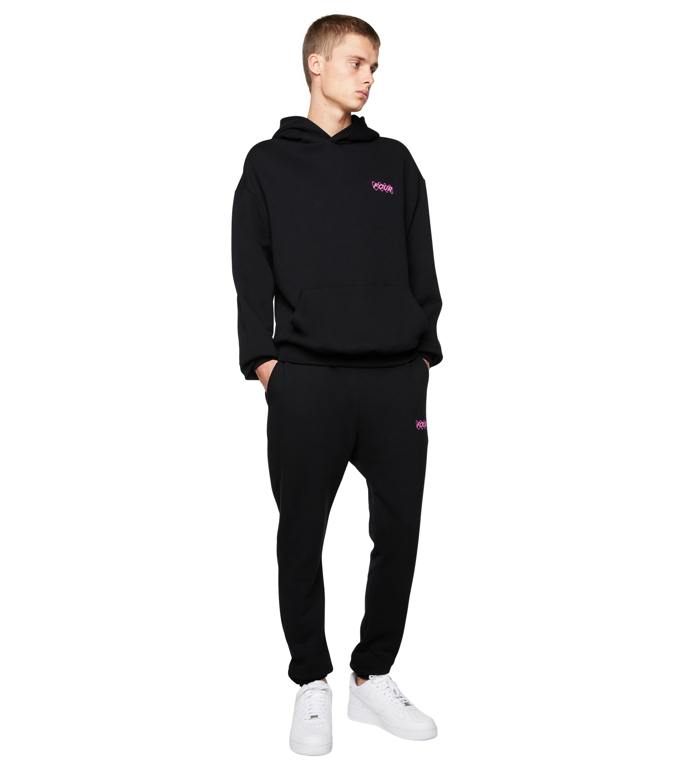Circles Logo Hoodie Black/Pink