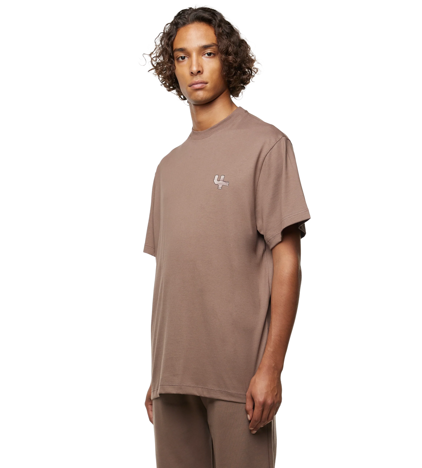 Outline Logo T-shirt Coffee Quartz