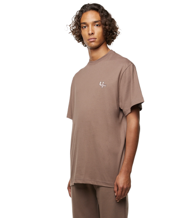 Outline Logo T-shirt Coffee Quartz