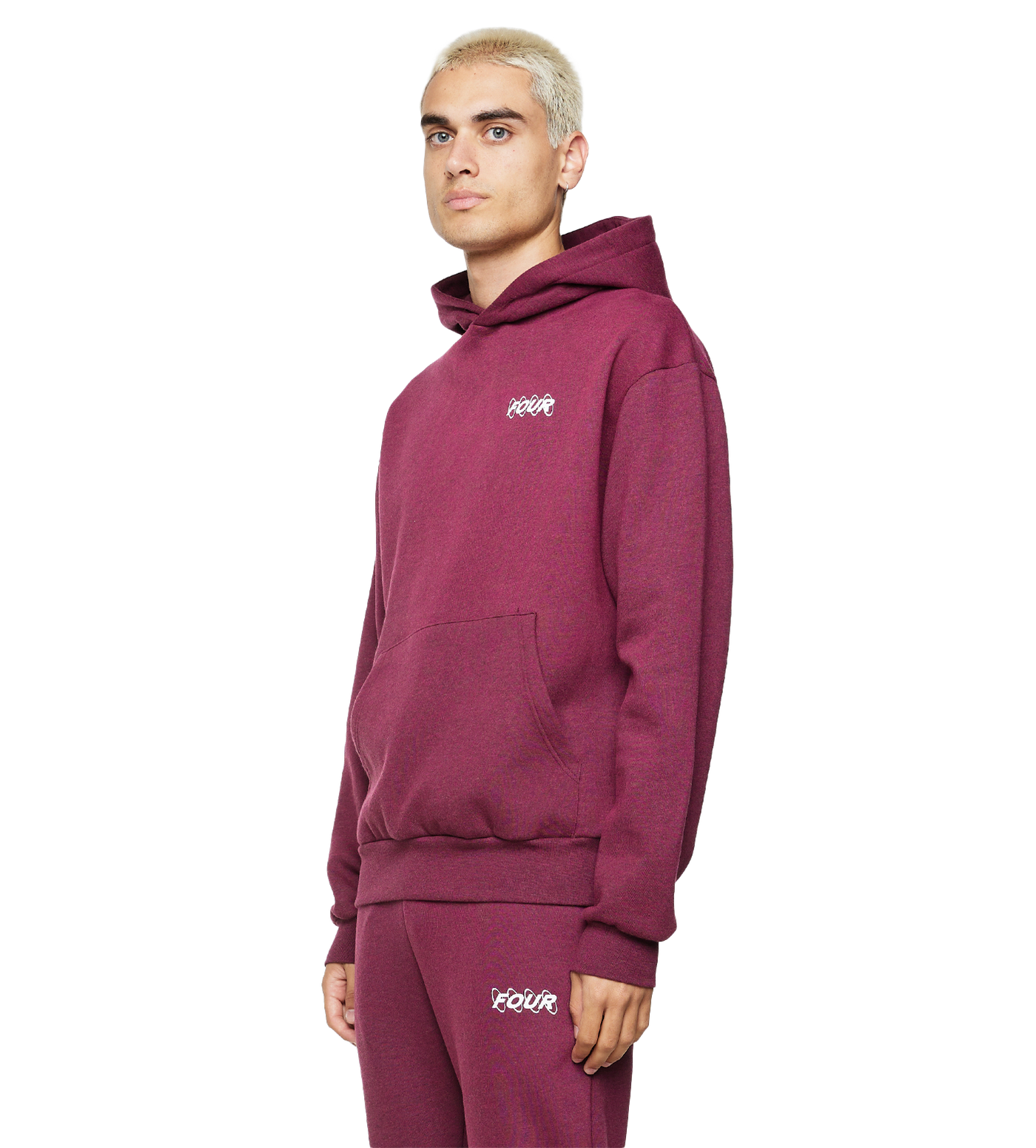 Circles Logo Hoodie Red Melange