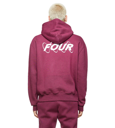 Circles Logo Hoodie Red Melange