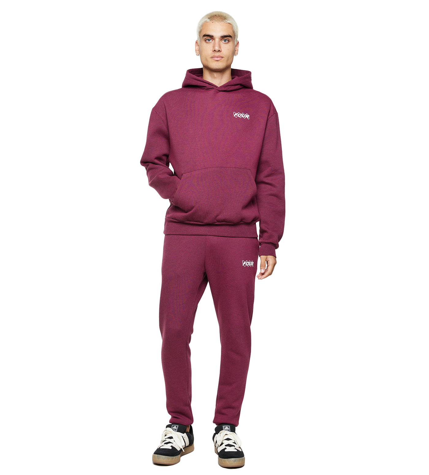 Circles Logo Hoodie Red Melange