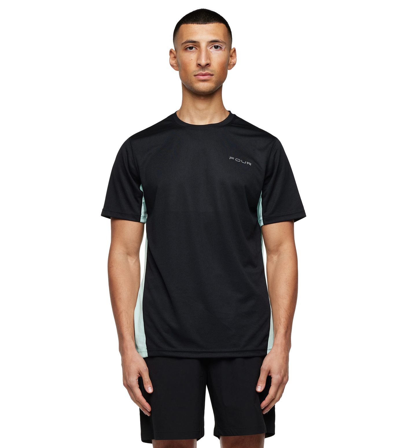 Sportswear T-shirt Black/ Light Green