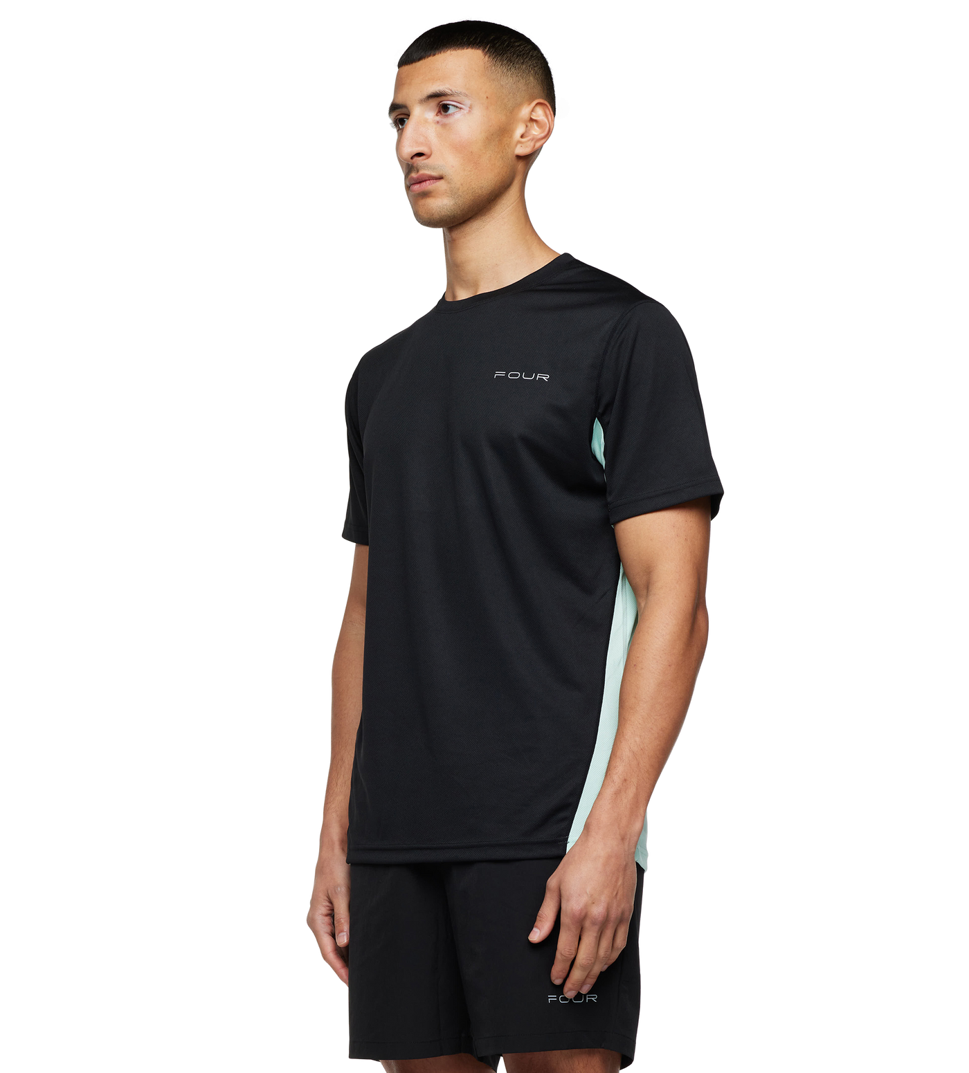Sportswear T-shirt Black/ Light Green