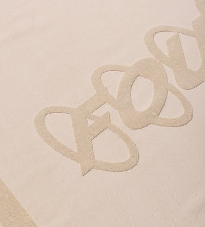 Circles Logo Beach Towel Silver Birch