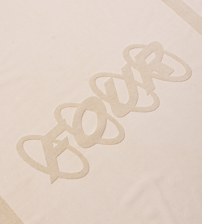 Circles Logo Beach Towel Silver Birch