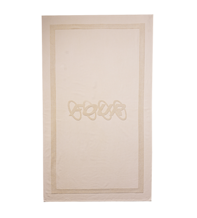 Circles Logo Beach Towel Silver Birch